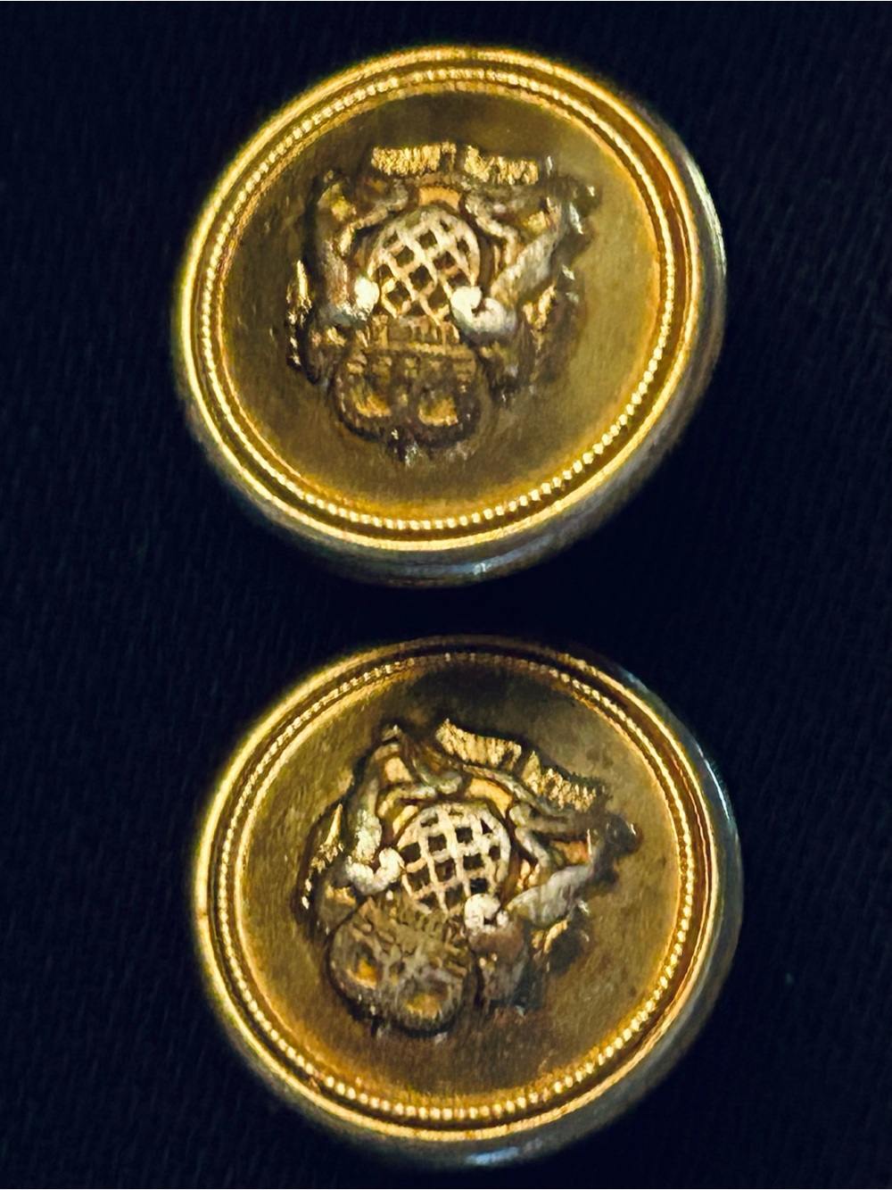 Vintage Wool RALPH LAUREN Navy Blue Blazer Crest Gold Buttons Designer Plus 16 - Picture 9 of 13